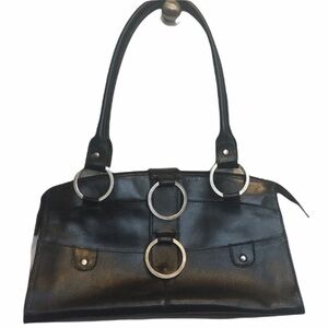 Mouton black Brazilian leather handbag